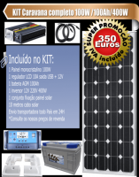 KIT Caravana completo 100W /100Ah/400W